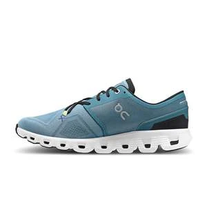ON RunningOn Men's Cloud X 3 Shoes - Pewter/White 2 ON RunningOn Men's Cloud X 3 Shoes - Pewter/White - Image 2
