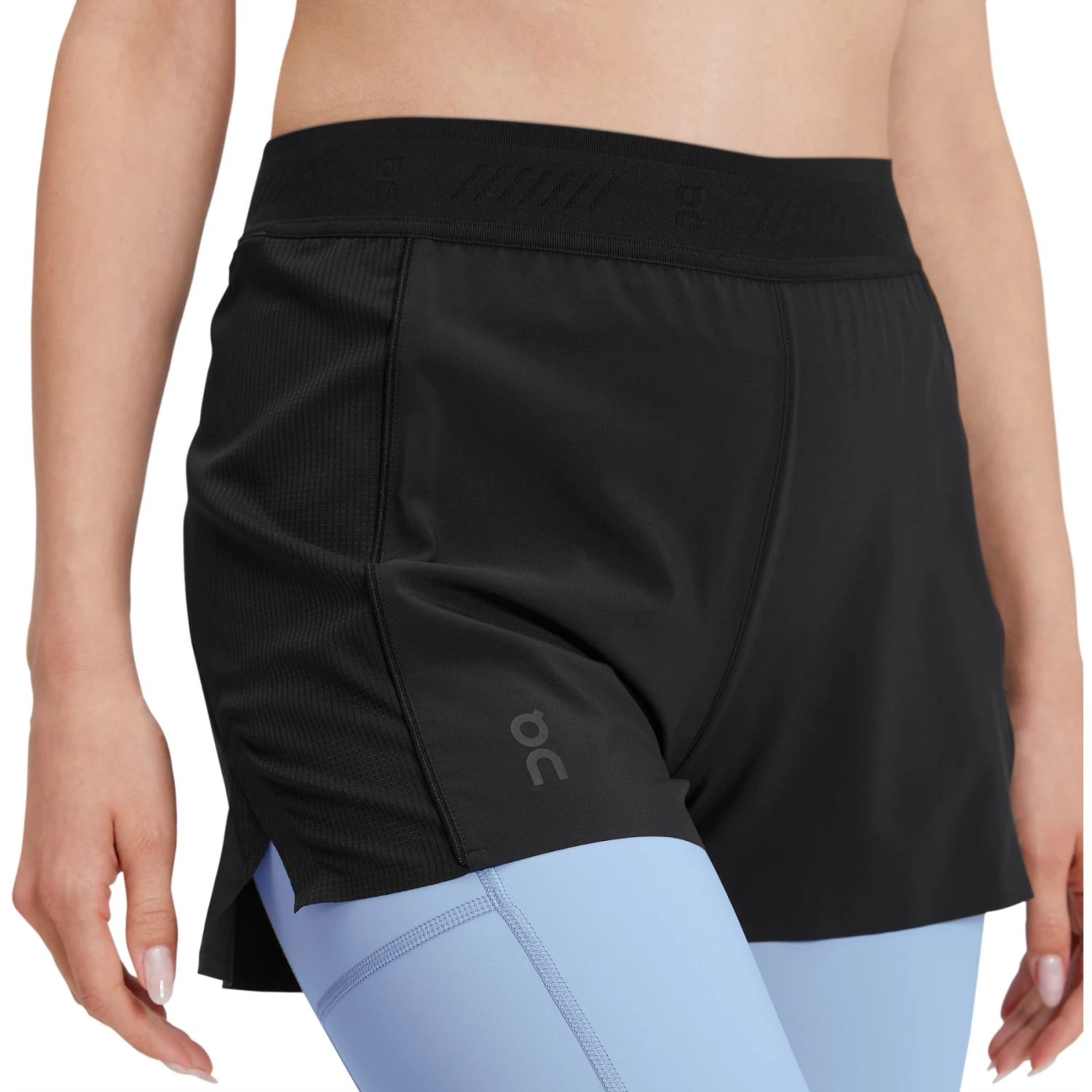 On Running On Active Shorts Women - Black & Stratosphere 3 On Running On Active Shorts Women - Black & Stratosphere - Image 3