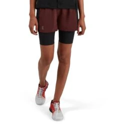 On Running On Active Shorts Women - Mulberry & Black -On Running Shop on active shorts women mulberry black 10 1046325