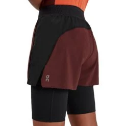On Running On Active Shorts Women - Mulberry & Black -On Running Shop on active shorts women mulberry black 5 1046323