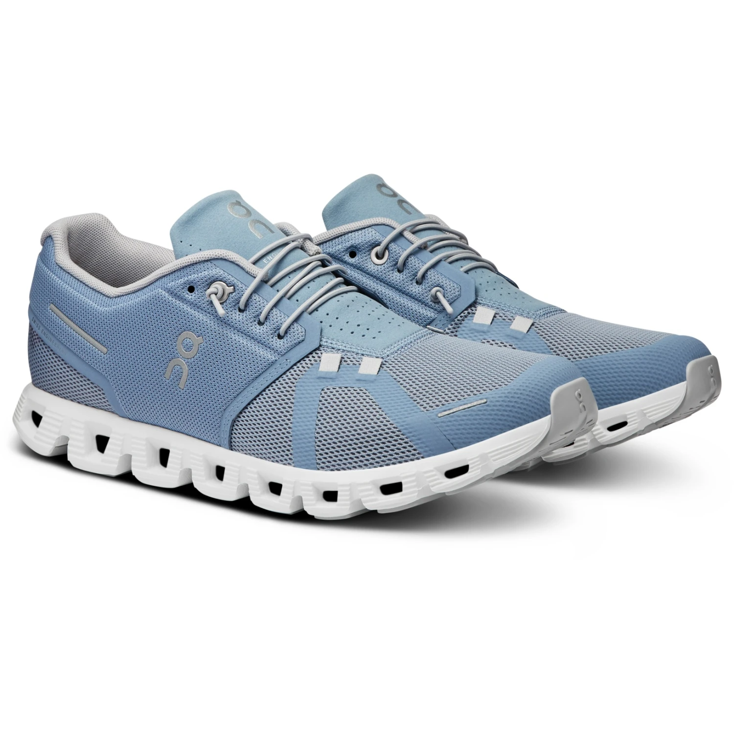 On Running On Cloud 5 Shoes - Chambray & White 1 On Running On Cloud 5 Shoes - Chambray & White
