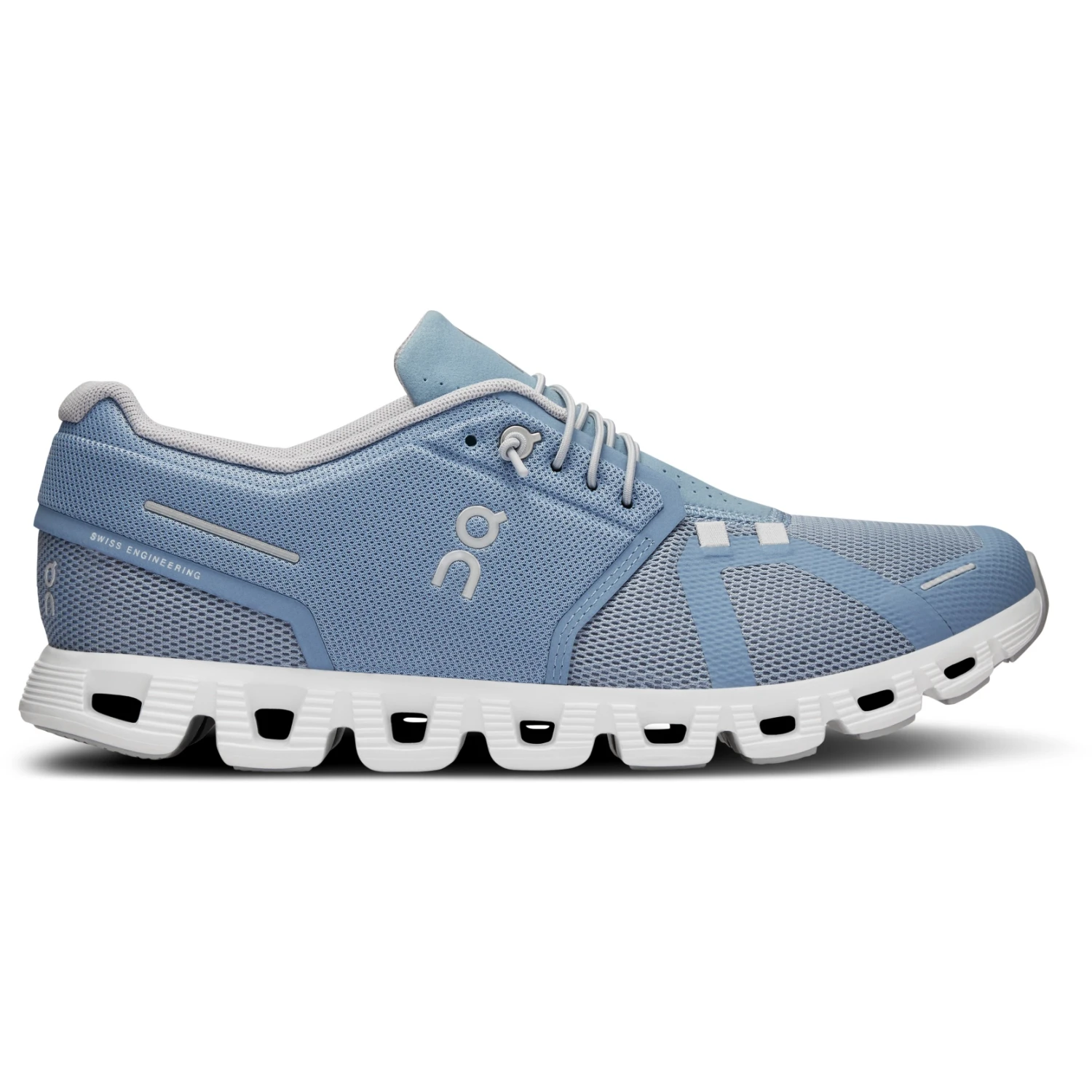 On Running On Cloud 5 Shoes - Chambray & White 4 On Running On Cloud 5 Shoes - Chambray & White - Image 4