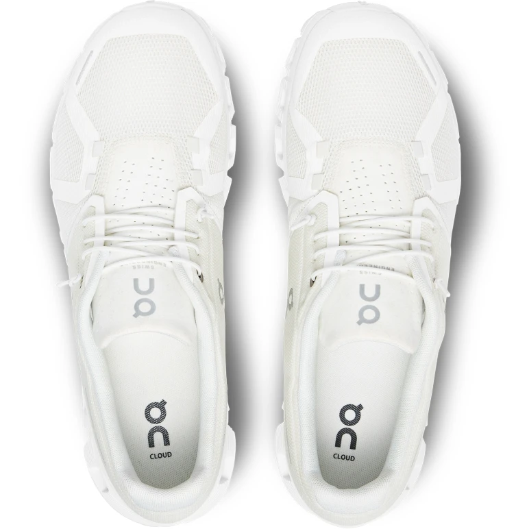 On Running On Cloud 5 Shoes - Undyed-White & White 4 On Running On Cloud 5 Shoes - Undyed-White & White - Image 4