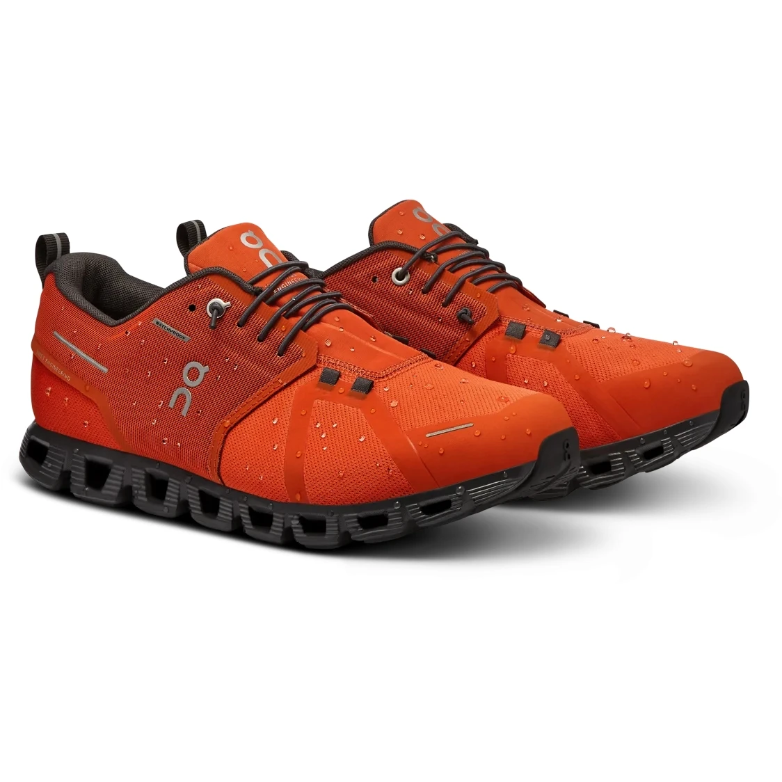 On Running On Cloud 5 Waterproof Men Shoe - Flame & Eclipse 1 On Running On Cloud 5 Waterproof Men Shoe - Flame & Eclipse