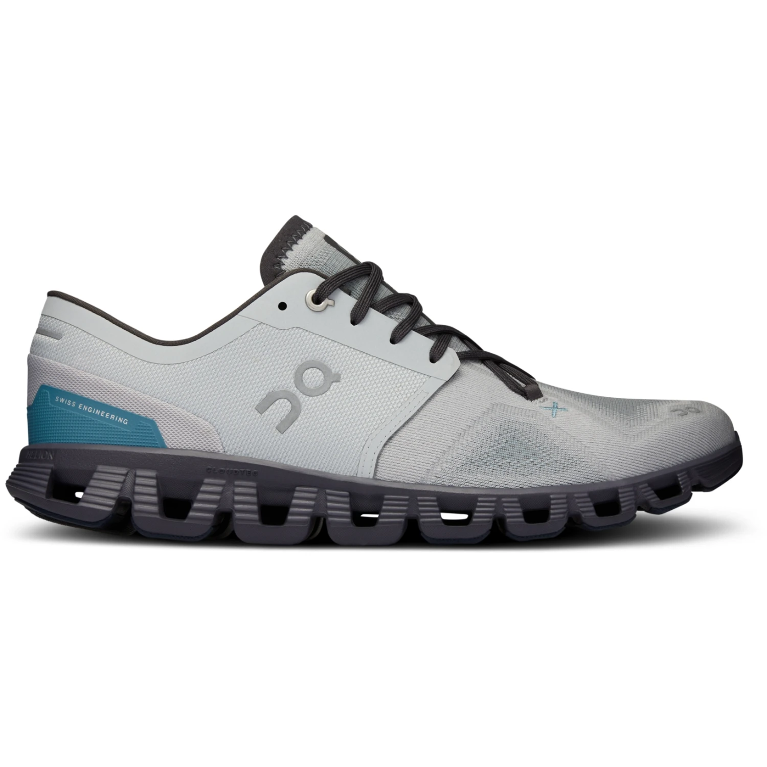 On Running On Cloud X 3 Running Shoe - Glacier & Iron 2 On Running On Cloud X 3 Running Shoe - Glacier & Iron - Image 2