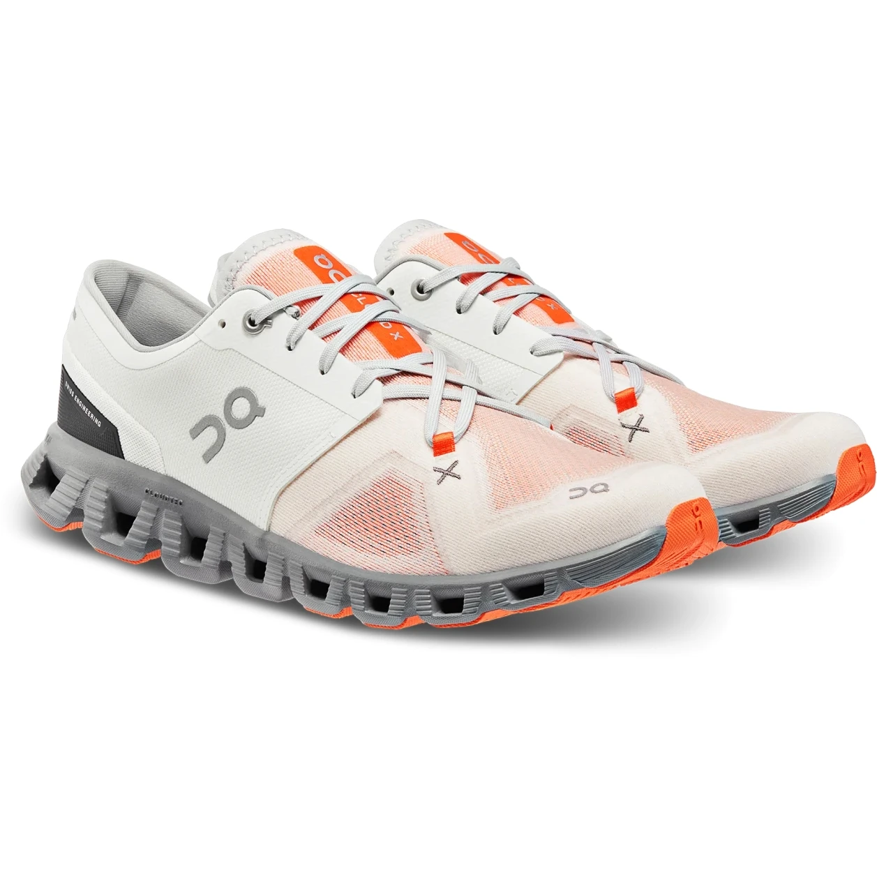 On Running On Cloud X 3 Running Shoe - Ivory & Alloy 1 On Running On Cloud X 3 Running Shoe - Ivory & Alloy