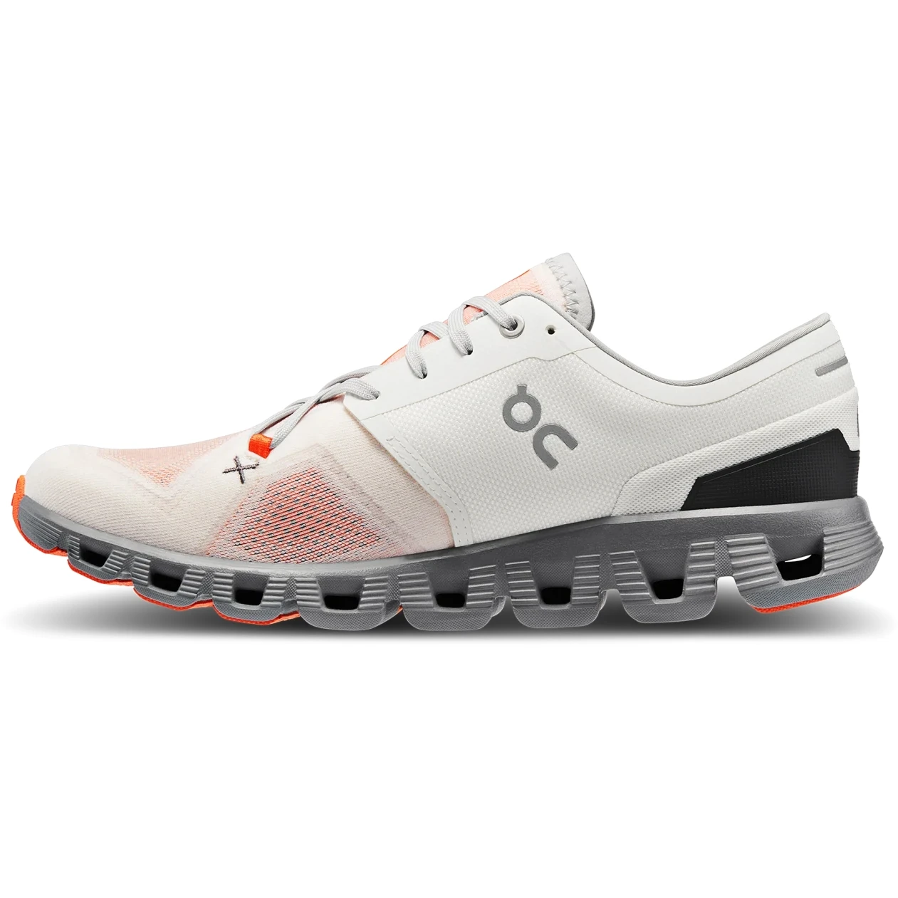 On Running On Cloud X 3 Running Shoe - Ivory & Alloy 3 On Running On Cloud X 3 Running Shoe - Ivory & Alloy - Image 3