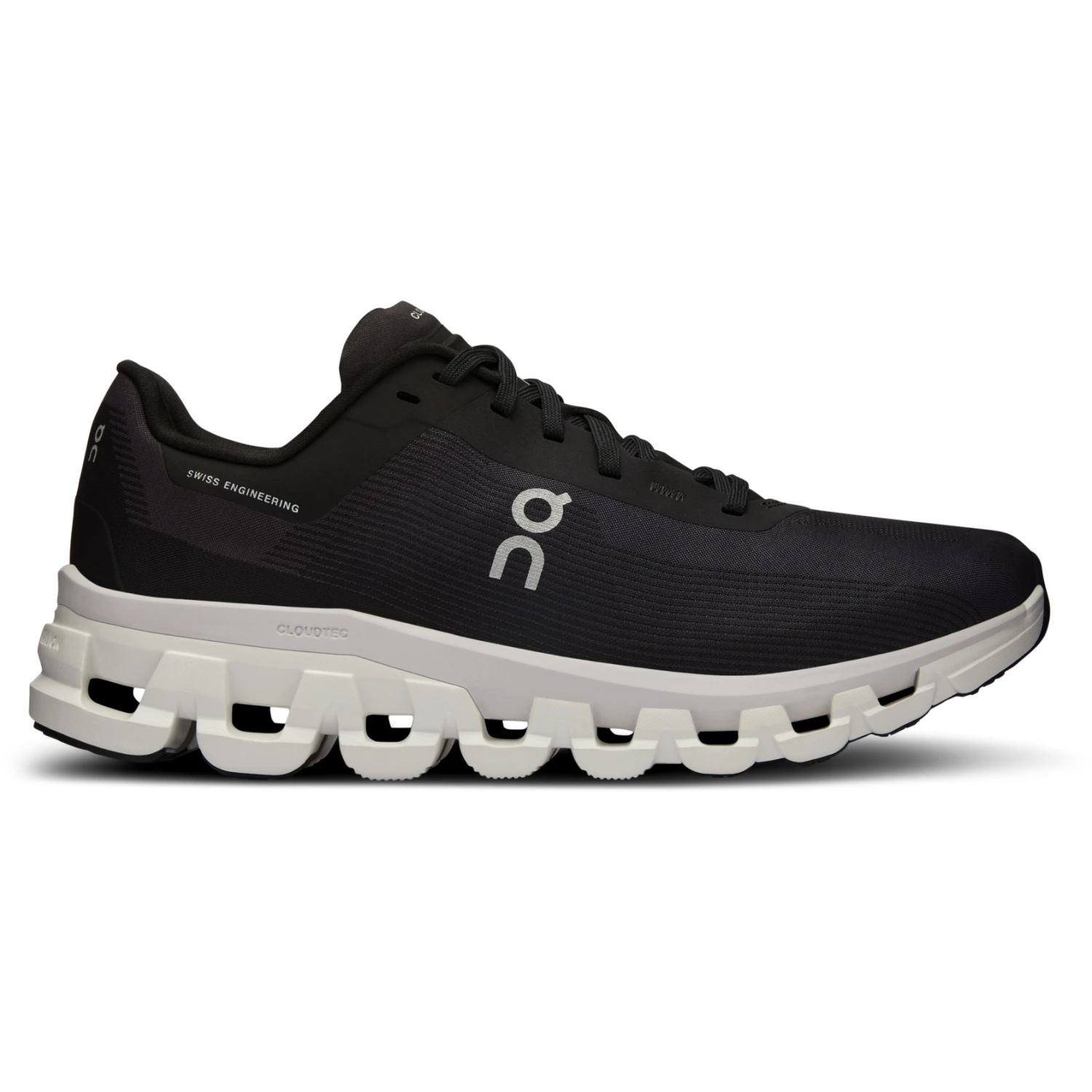 On Running On Cloudflow 4 Women Running Shoe - Black & White 2 On Running On Cloudflow 4 Women Running Shoe - Black & White - Image 2