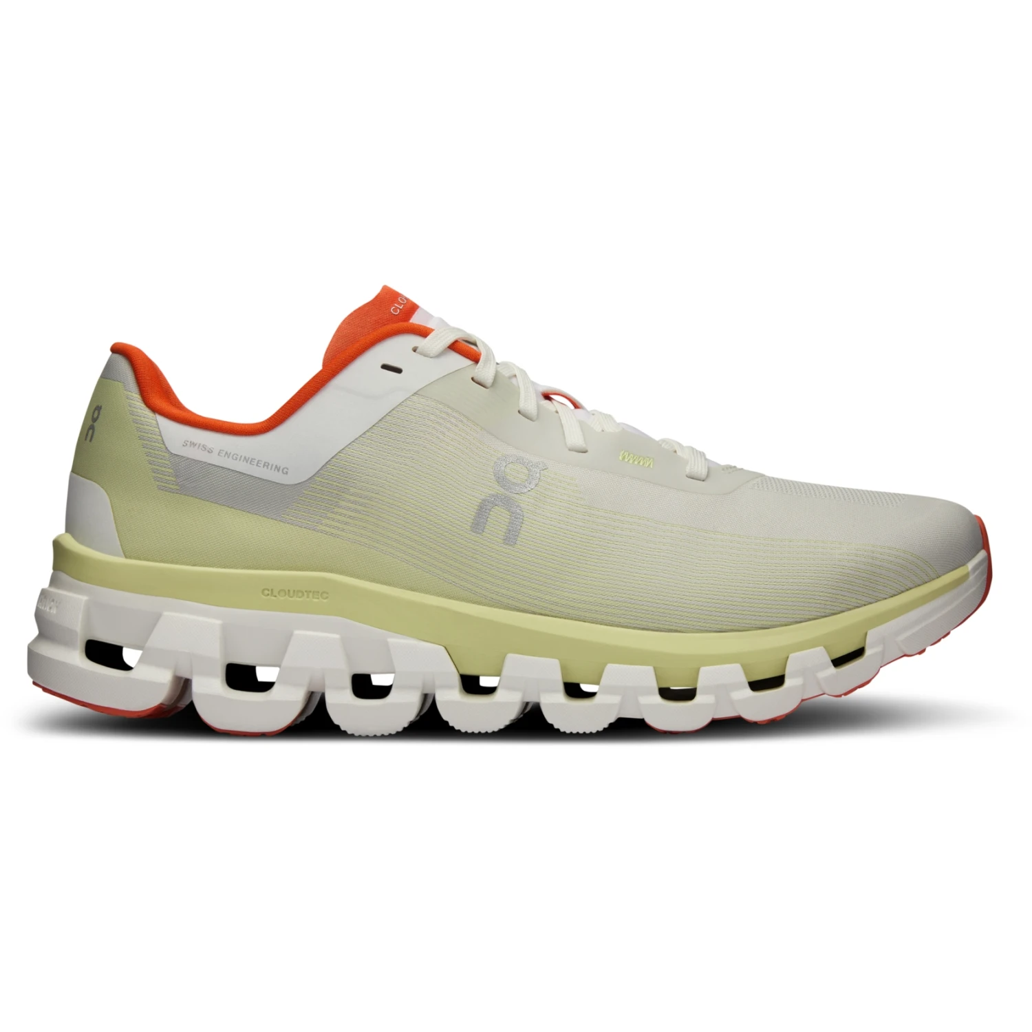 On Running On Cloudflow 4 Women Running Shoe - White & Hay 2 On Running On Cloudflow 4 Women Running Shoe - White & Hay - Image 2