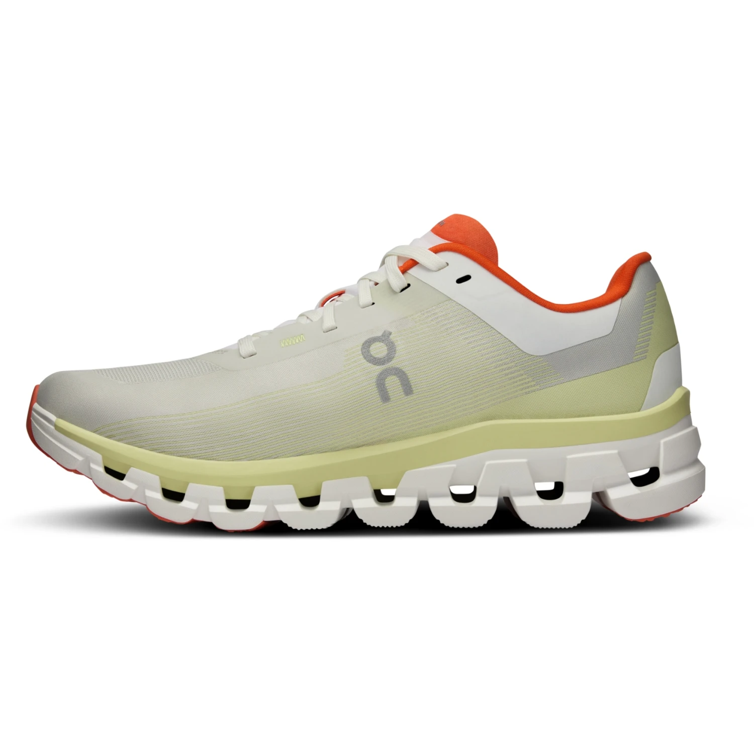On Running On Cloudflow 4 Women Running Shoe - White & Hay 3 On Running On Cloudflow 4 Women Running Shoe - White & Hay - Image 3