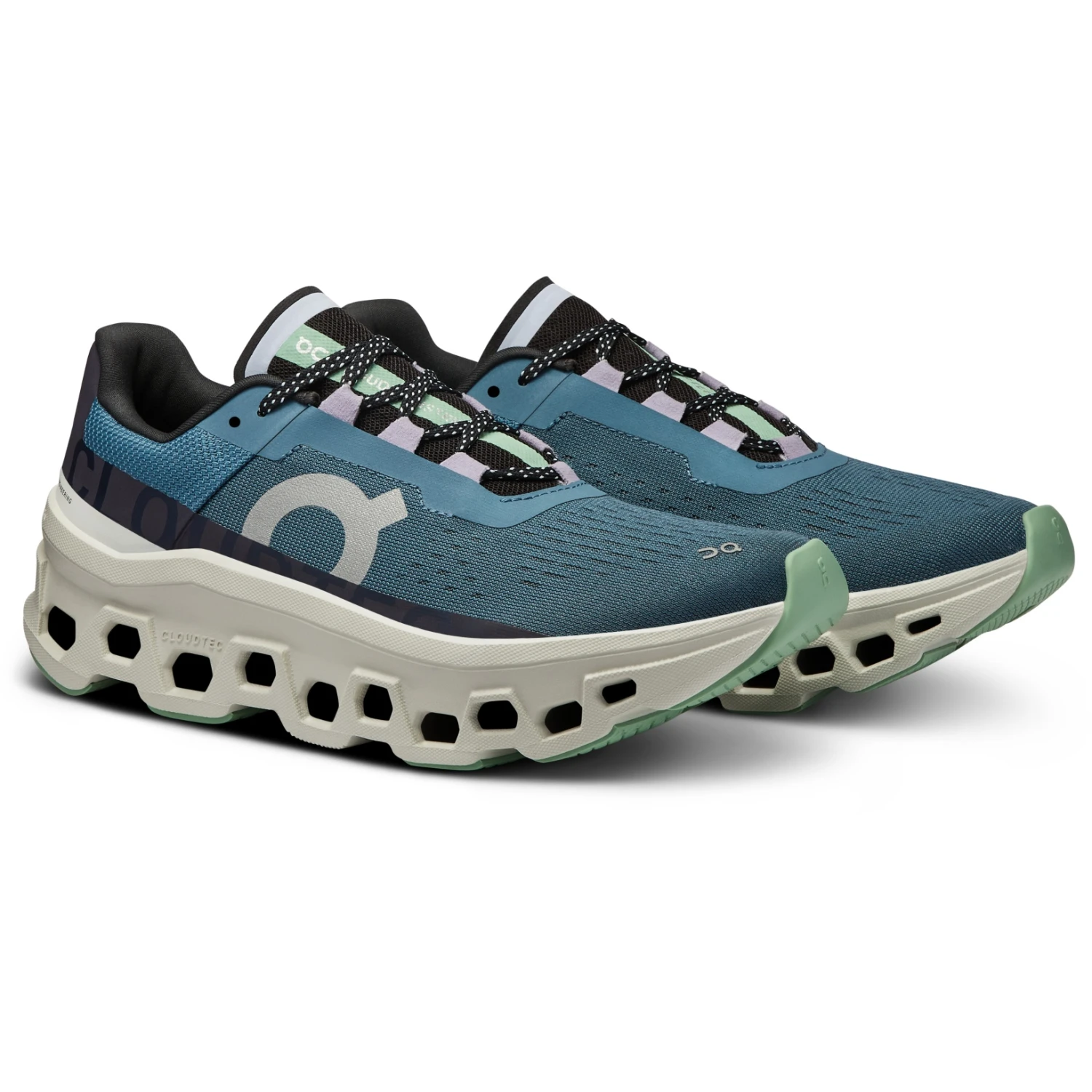 On Running On Cloudmonster Women's Running Shoes - Dust & Vapor 1 On Running On Cloudmonster Women's Running Shoes - Dust & Vapor