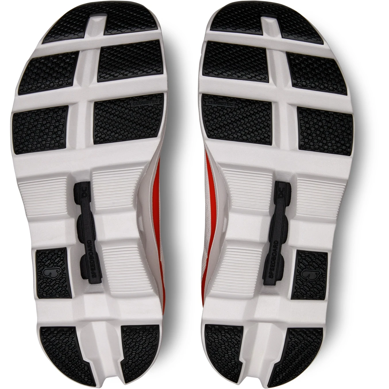 On Running On Cloudmonster Women's Running Shoes - Undyed-White & Flame 2 On Running On Cloudmonster Women's Running Shoes - Undyed-White & Flame - Image 2