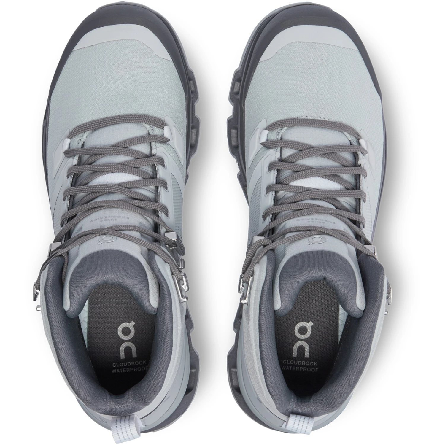 On Running On Cloudrock 2 Waterproof Women Speed-Hiking Shoe - Glacier & Eclipse 4 On Running On Cloudrock 2 Waterproof Women Speed-Hiking Shoe - Glacier & Eclipse - Image 4