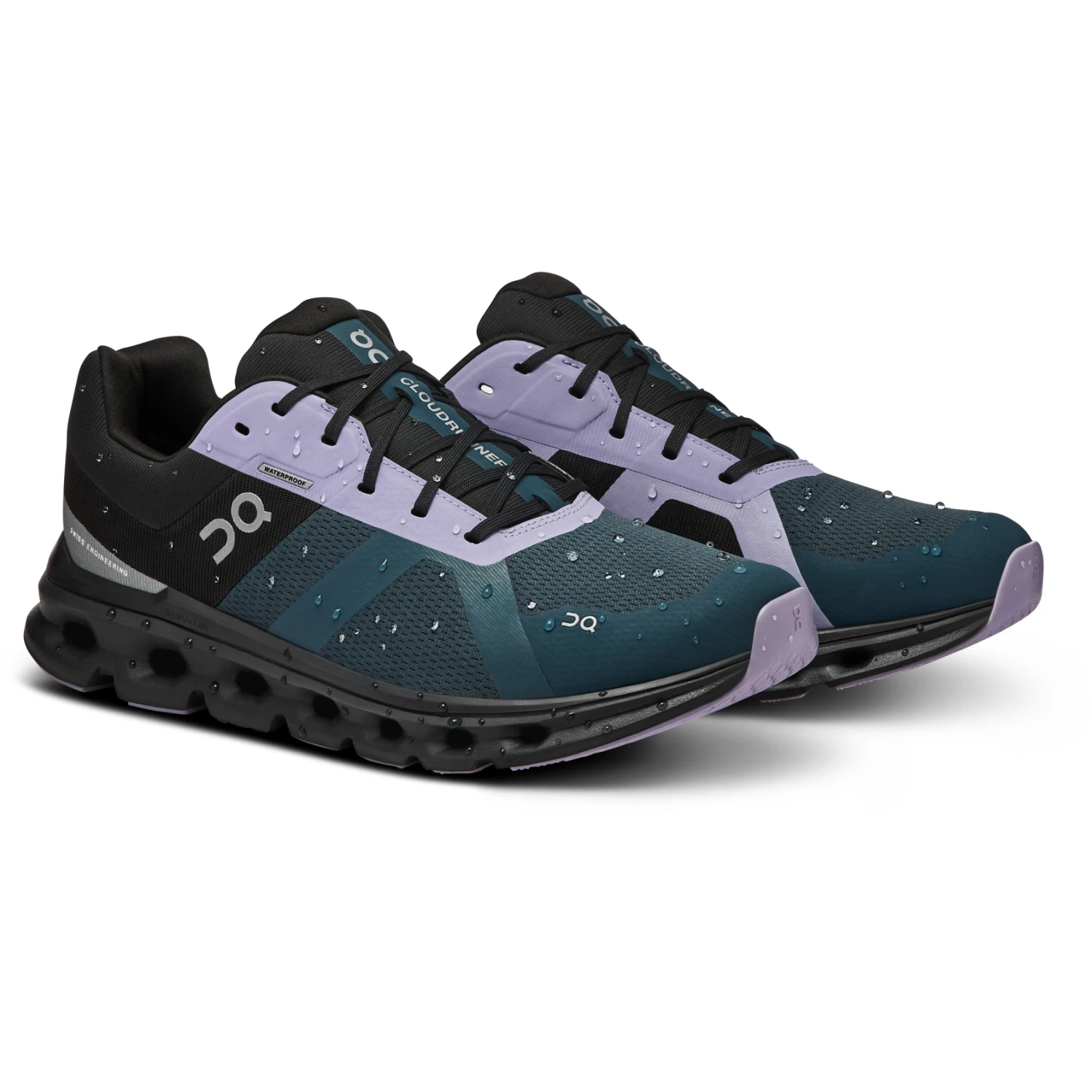 On Running On Cloudrunner Waterproof Running Shoe - Stone & Black 1 On Running On Cloudrunner Waterproof Running Shoe - Stone & Black