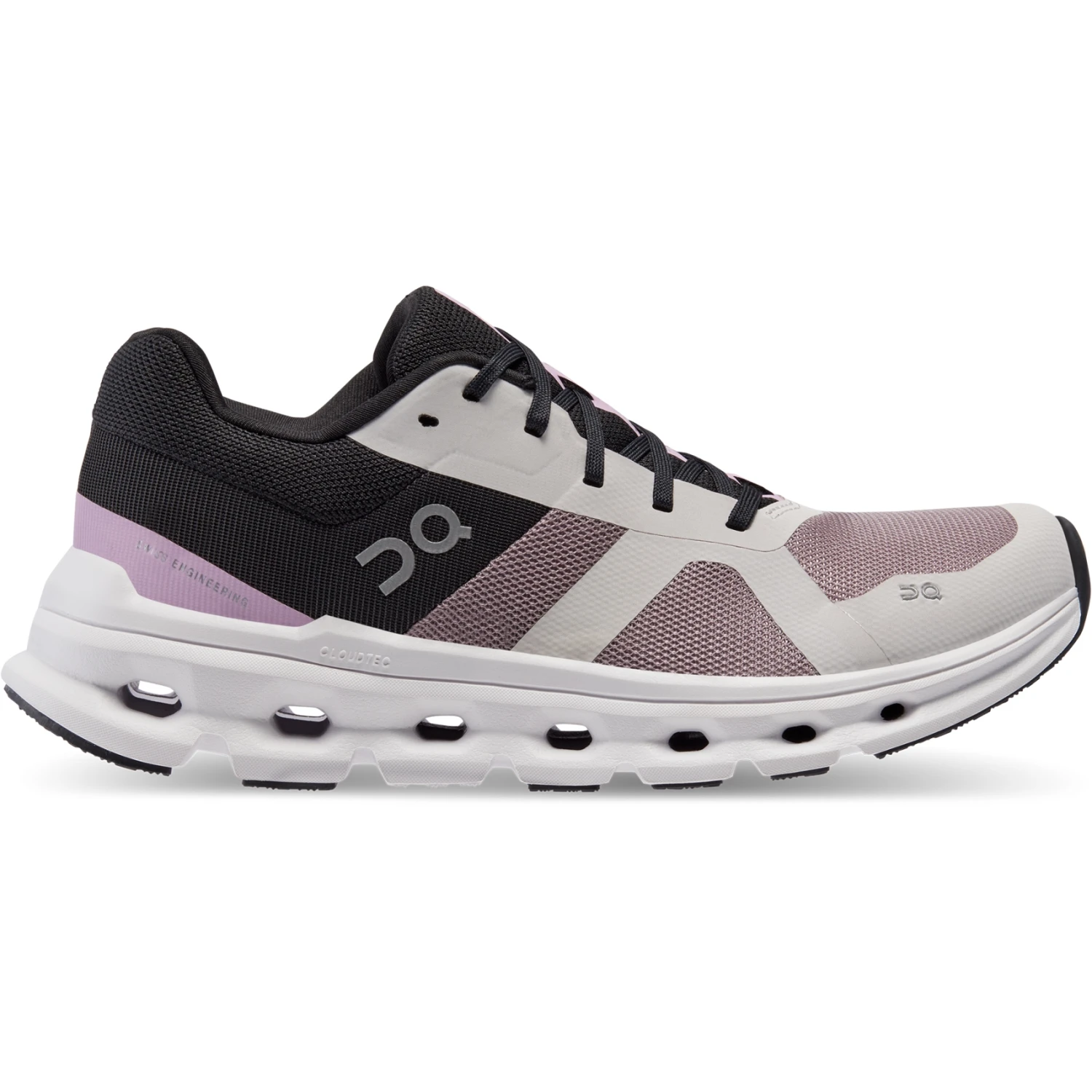 On Running On Cloudrunner Women Running Shoe - Heron & Black 1 On Running On Cloudrunner Women Running Shoe - Heron & Black