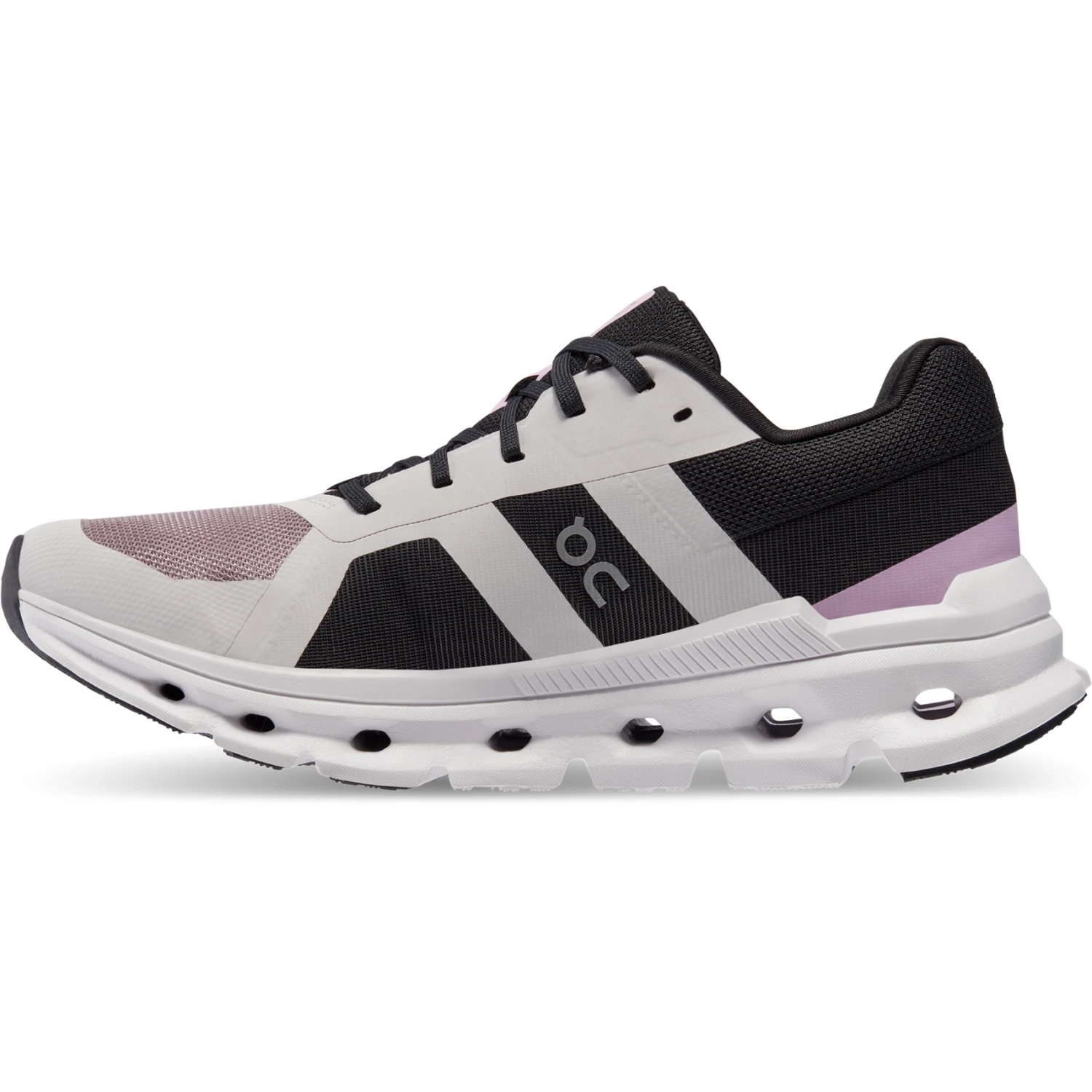 On Running On Cloudrunner Women Running Shoe - Heron & Black 2 On Running On Cloudrunner Women Running Shoe - Heron & Black - Image 2
