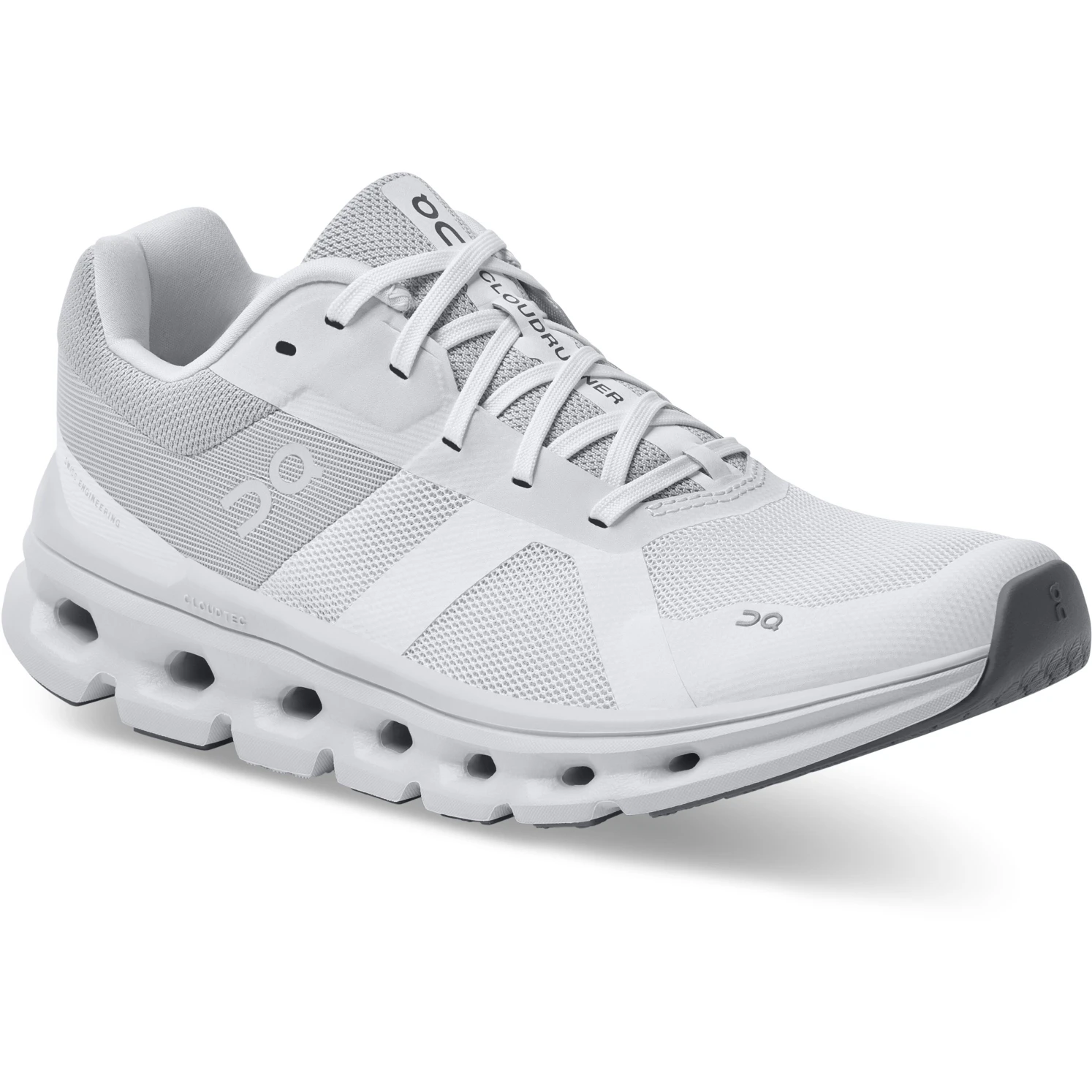 On Running On Cloudrunner Wide Women Running Shoes - White & Frost 3 On Running On Cloudrunner Wide Women Running Shoes - White & Frost - Image 3