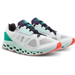 On Running On Cloudstratus Running Shoe - Undyed-White & Creek