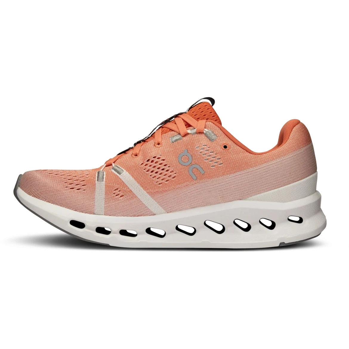 On Running On Cloudsurfer Women's Running Shoes - Flame & White 3 On Running On Cloudsurfer Women's Running Shoes - Flame & White - Image 3