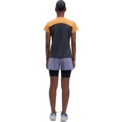 On Running On Performance-T Women Running Shirt - Mango & Black 9 On Running On Performance-T Women Running Shirt - Mango & Black -On Running Shop on performance t women running shirt mango black 4 1297118