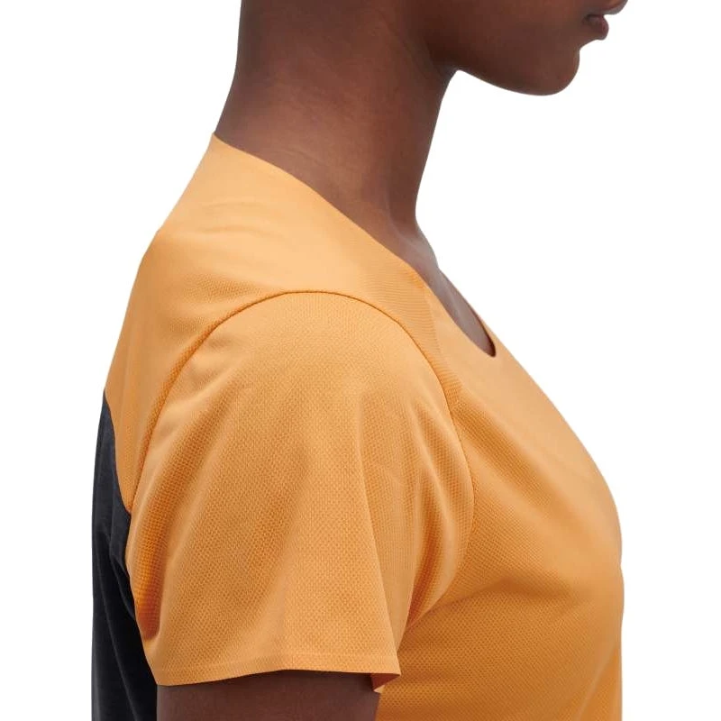 On Running On Performance-T Women Running Shirt - Mango & Black 5 On Running On Performance-T Women Running Shirt - Mango & Black - Image 5