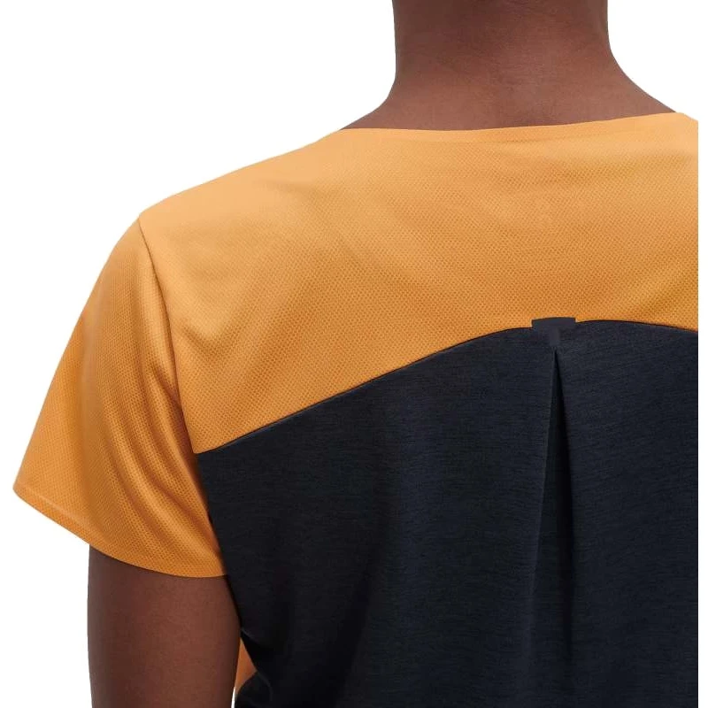 On Running On Performance-T Women Running Shirt - Mango & Black 6 On Running On Performance-T Women Running Shirt - Mango & Black - Image 6