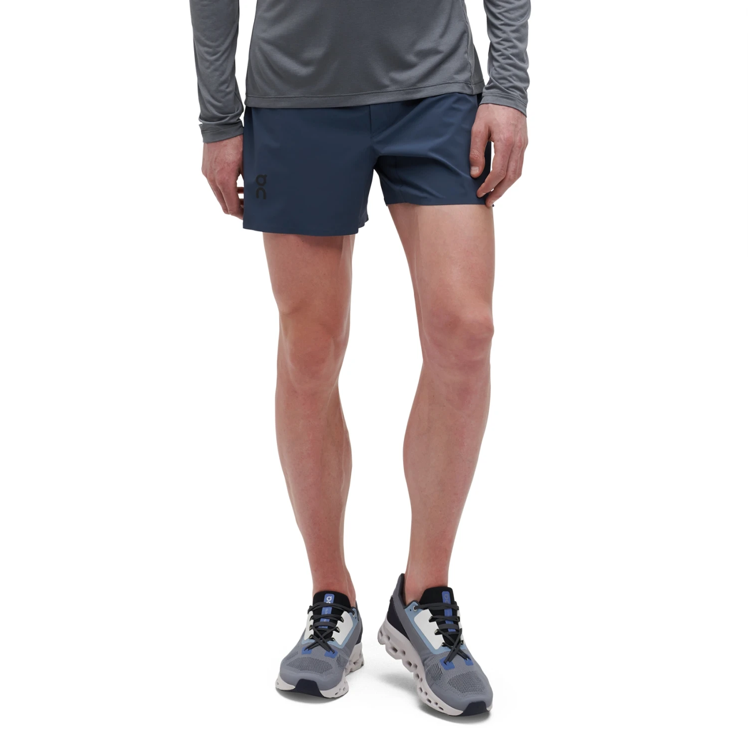 On Running On 5 Inch Lightweight Shorts Men - Denim & Black 2 On Running On 5 Inch Lightweight Shorts Men - Denim & Black - Image 2