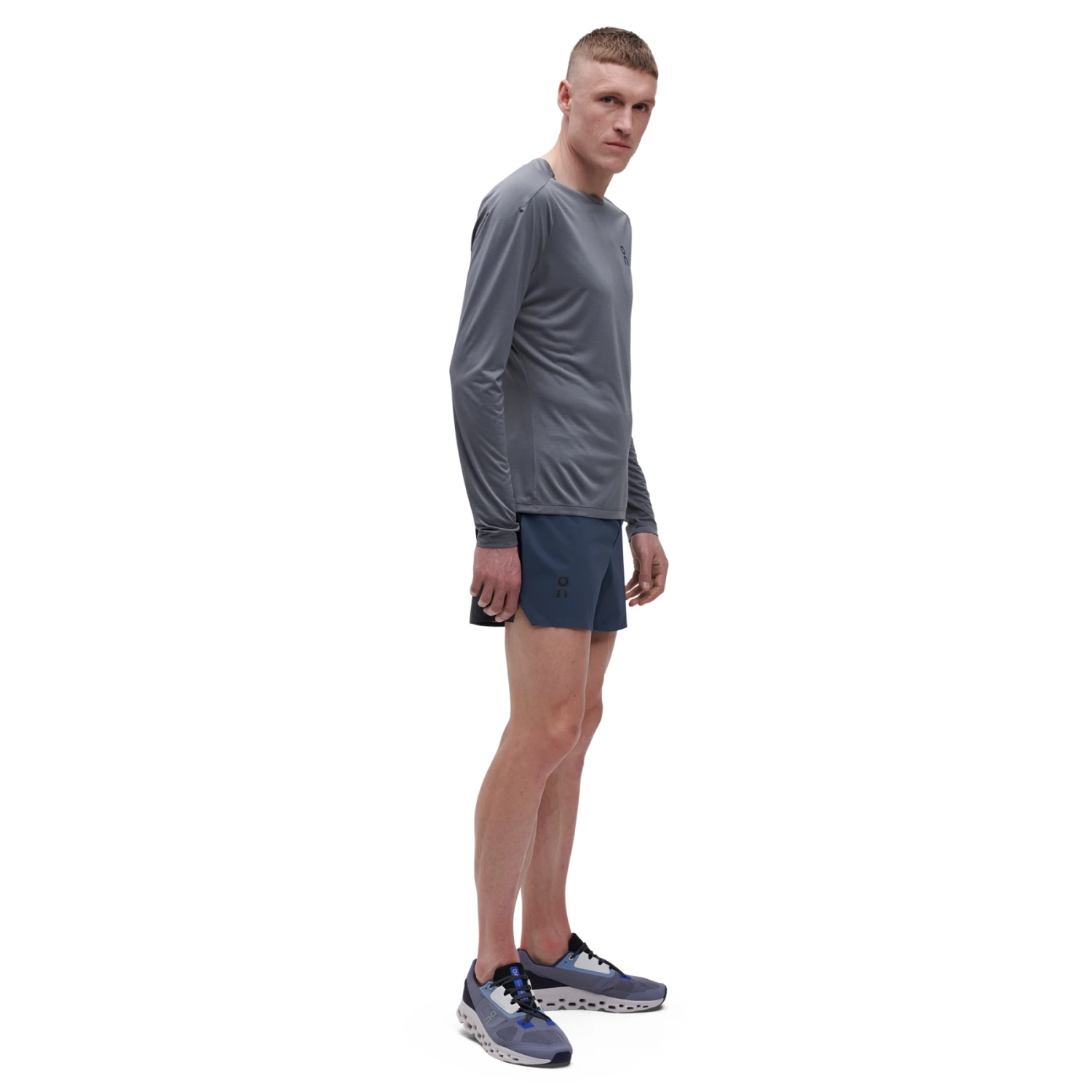 On Running On 5 Inch Lightweight Shorts Men - Denim & Black 3 On Running On 5 Inch Lightweight Shorts Men - Denim & Black - Image 3