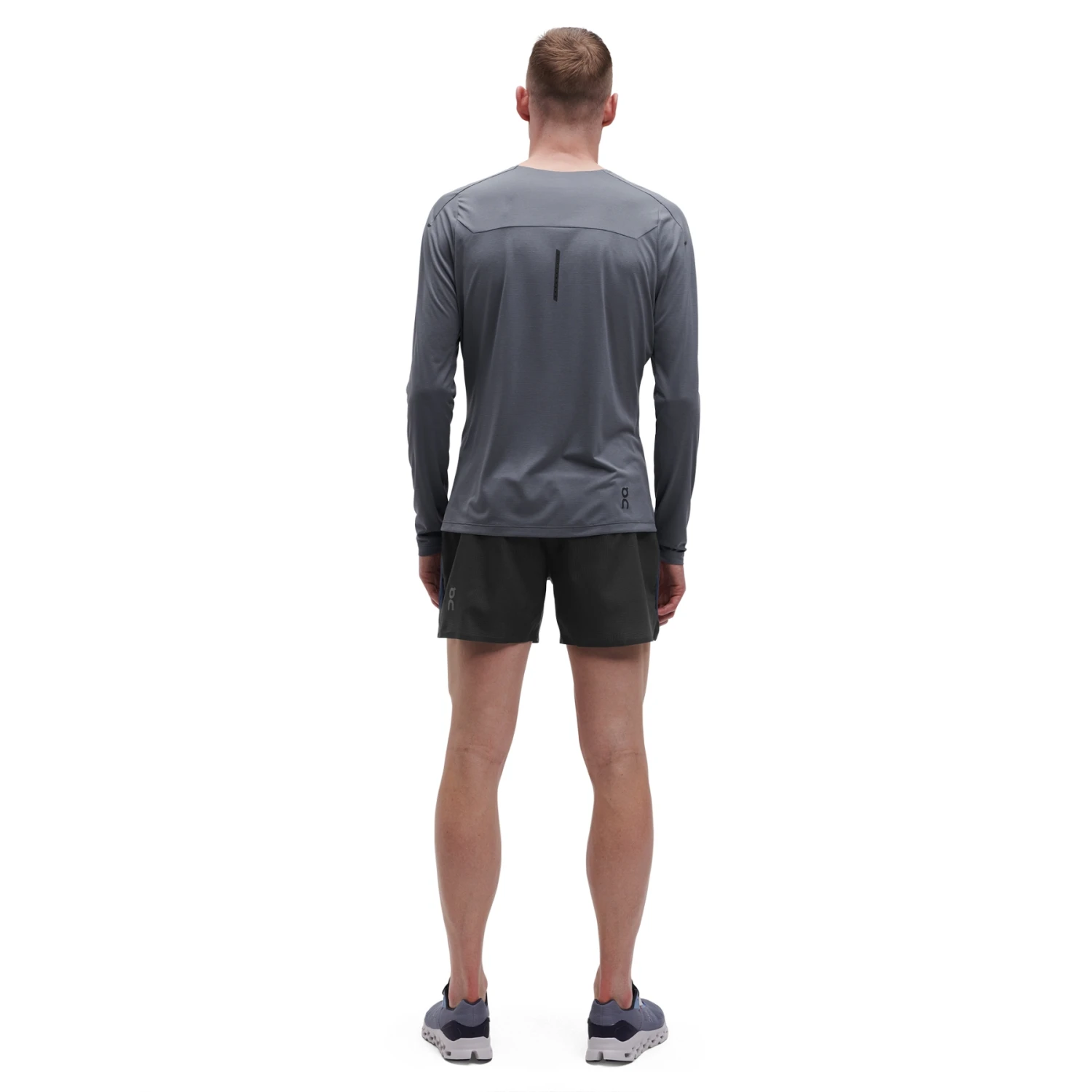 On Running On 5 Inch Lightweight Shorts Men - Denim & Black 4 On Running On 5 Inch Lightweight Shorts Men - Denim & Black - Image 4