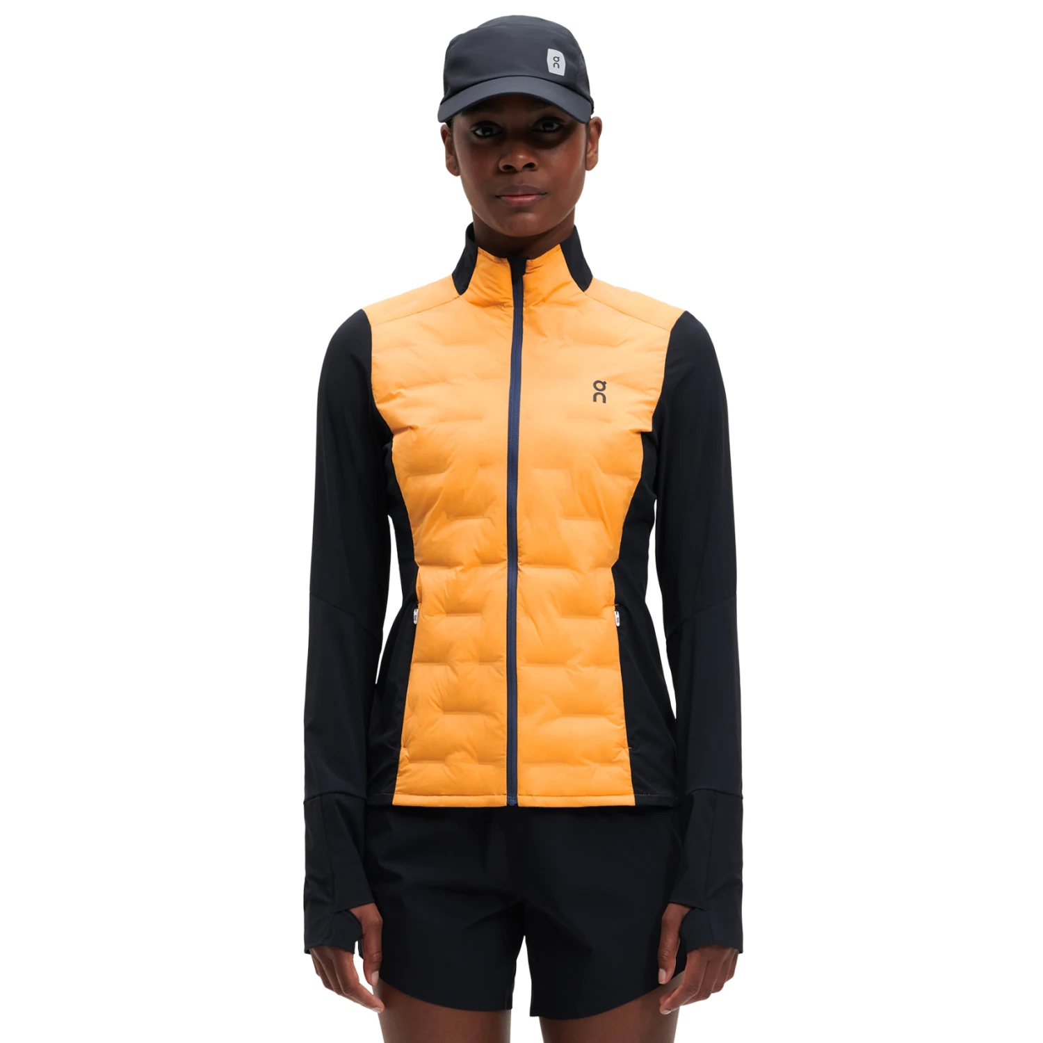 On Running On Climate Jacket Women - Mango & Black 1 On Running On Climate Jacket Women - Mango & Black
