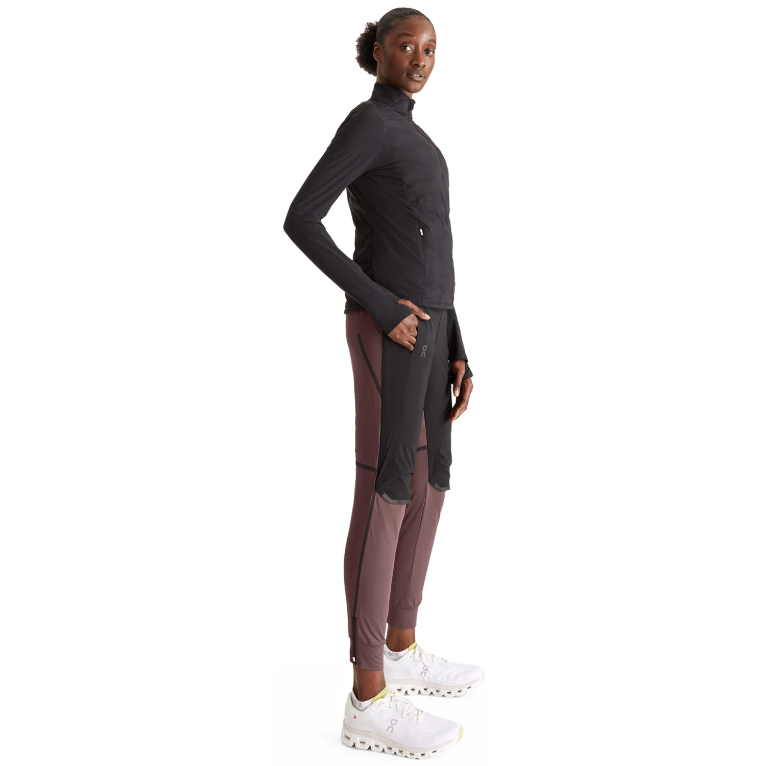 On Running Pants Women - Grape & Black 2 On Running Pants Women - Grape & Black - Image 2