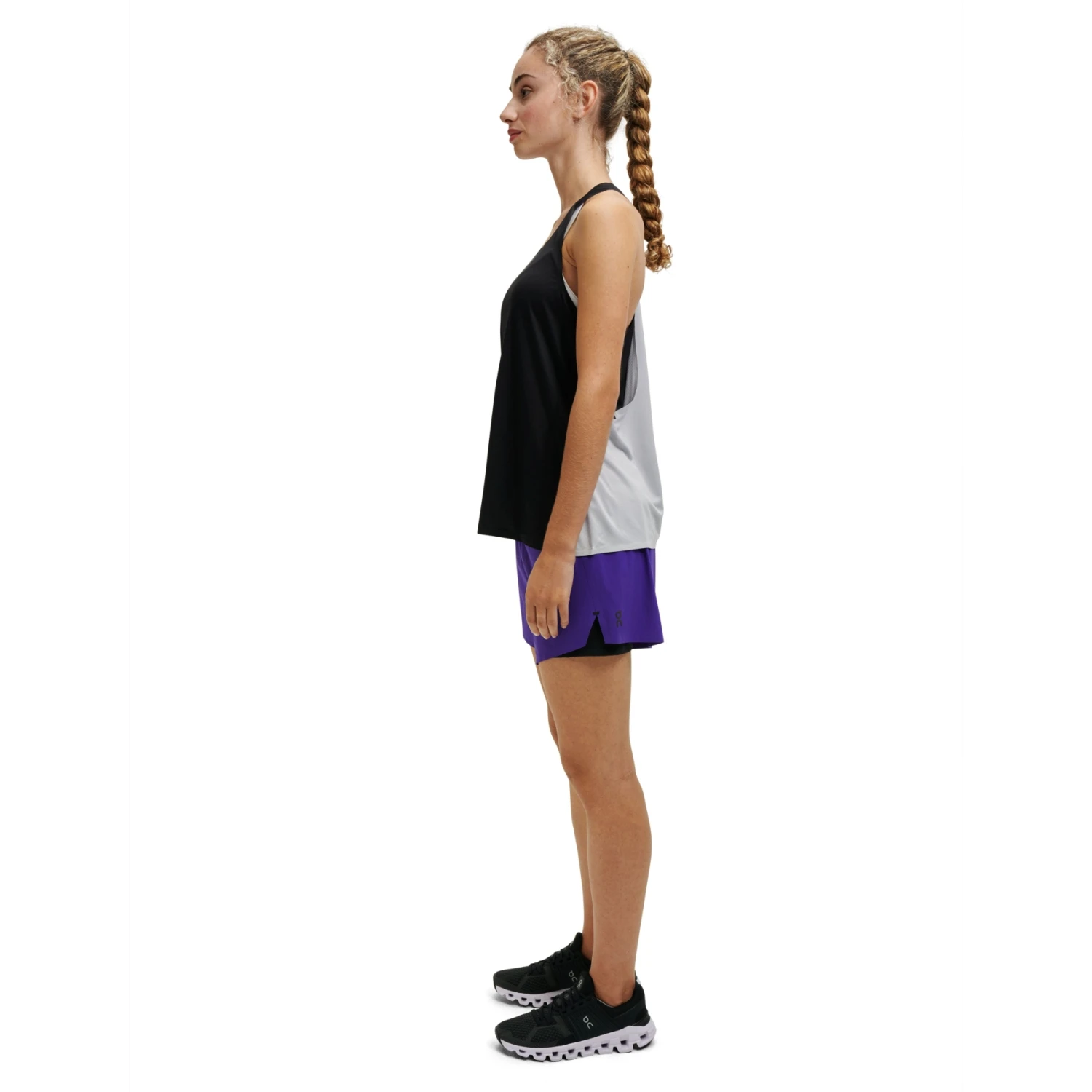 On Running Shorts Women - Twilight & Black 2 On Running Shorts Women - Twilight & Black - Image 2