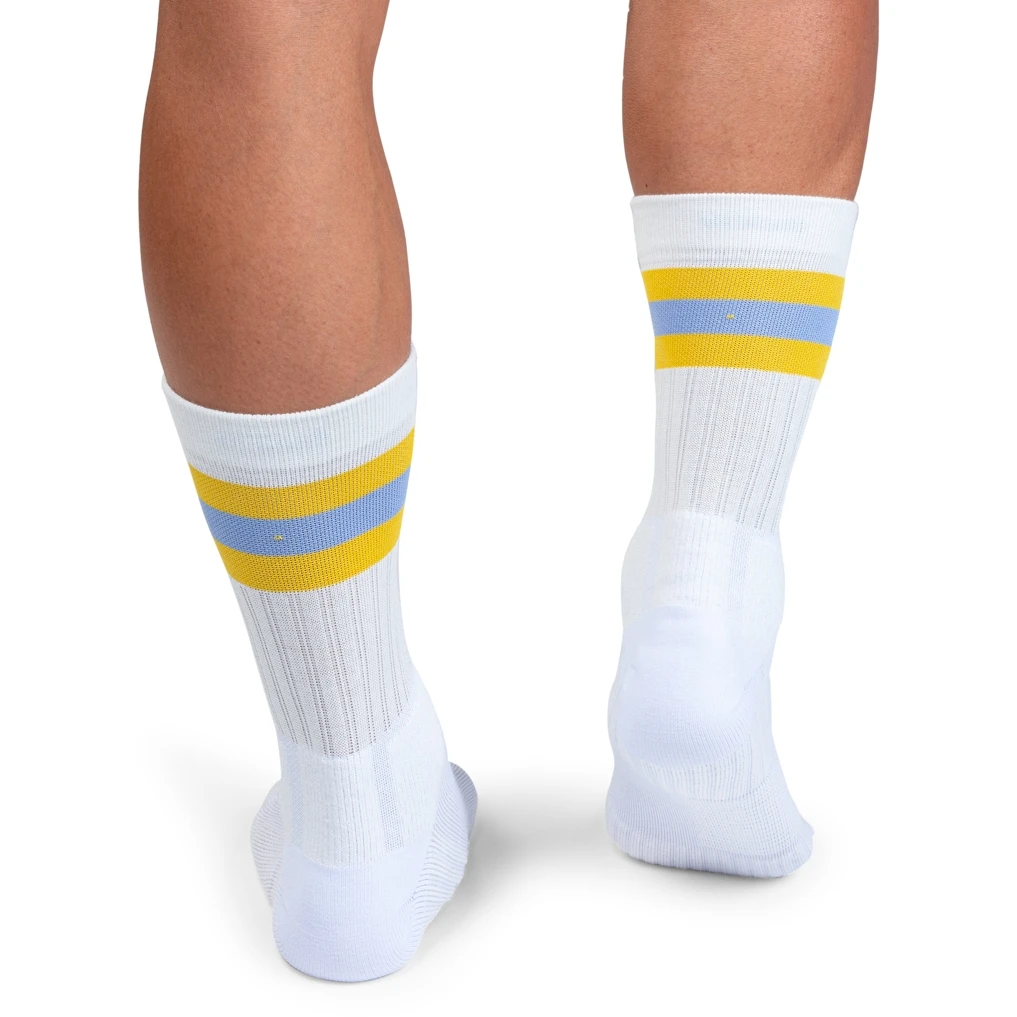 On Running On Tennis Sock - White & Mustard 4 On Running On Tennis Sock - White & Mustard - Image 4