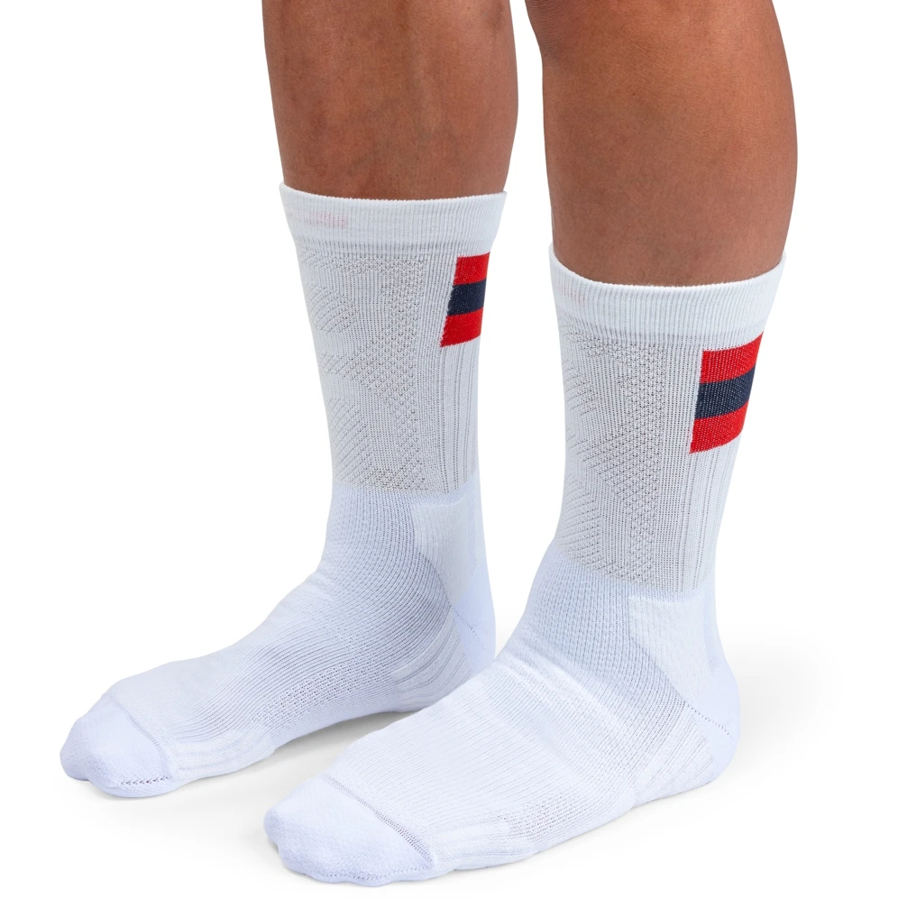 On Running On Tennis Sock - White & Red 3 On Running On Tennis Sock - White & Red - Image 3
