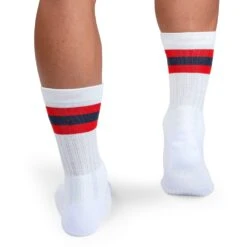 On Running On Tennis Sock - White & Red 8 On Running On Tennis Sock - White & Red -On Running Shop on running tennis sock white red 4 1263261
