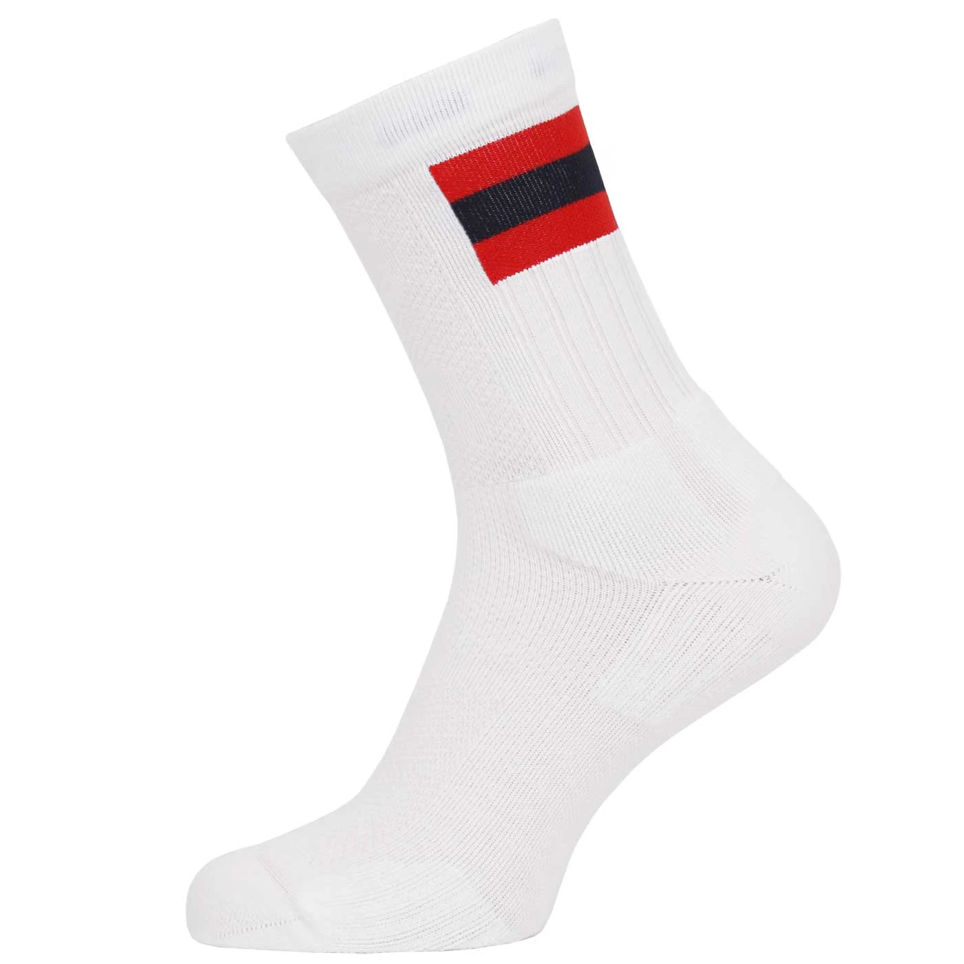 On Running On Tennis Sock - White & Red 1 On Running On Tennis Sock - White & Red
