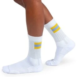 On Running On Tennis Sock Women - White & Mustard -On Running Shop on running tennis sock women white mustard 1 1263276