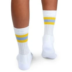 On Running On Tennis Sock Women - White & Mustard -On Running Shop on running tennis sock women white mustard 3 1263278