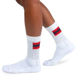 On Running On Tennis Sock Women - White & Red -On Running Shop on running tennis sock women white red 1 1263284