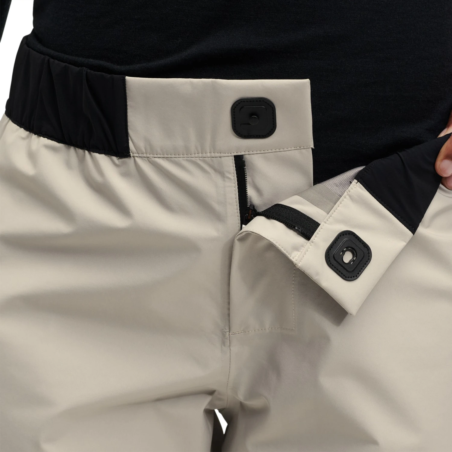 On Running On Storm Pants Women - Pearl & Black 6 On Running On Storm Pants Women - Pearl & Black - Image 6