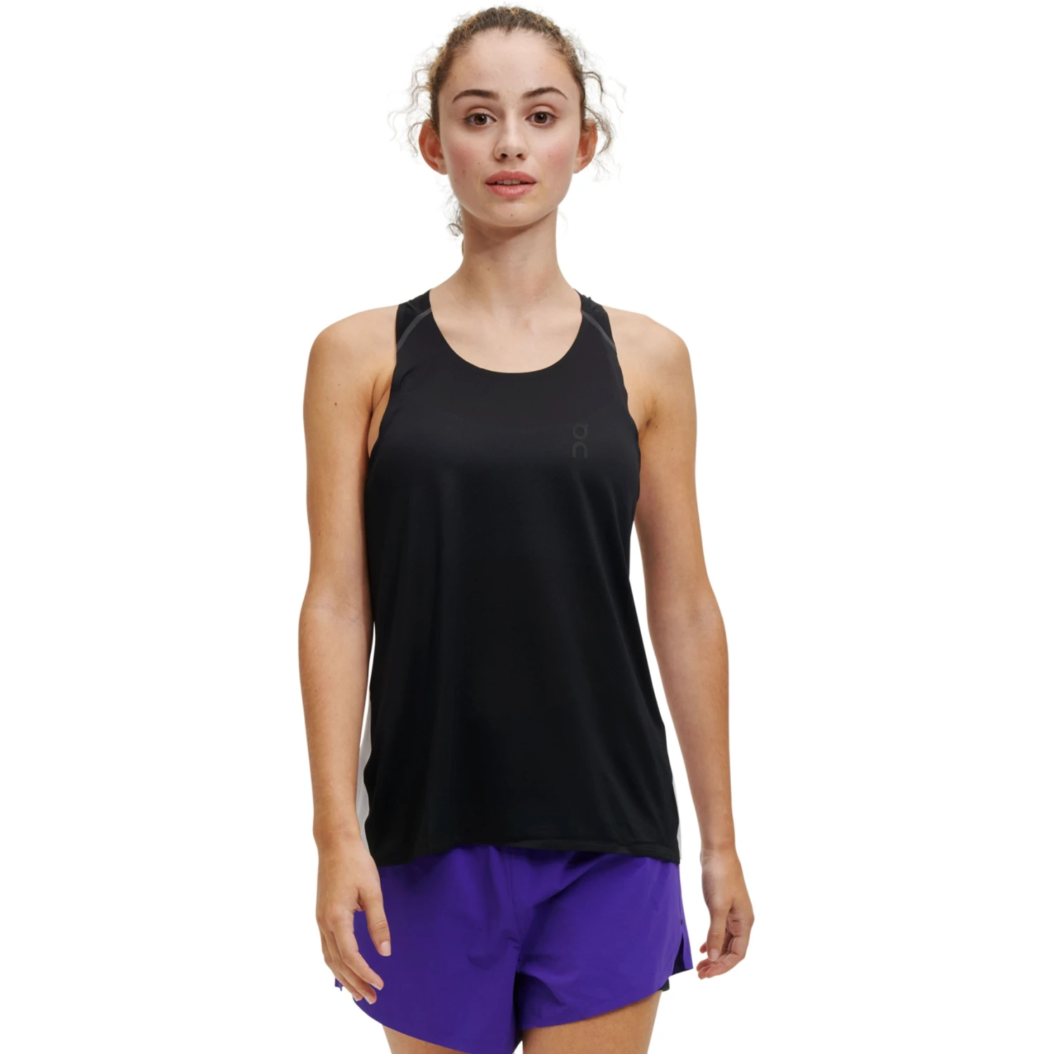 On Running On Tank-T Women Running Shirt - Black & Glacier 1 On Running On Tank-T Women Running Shirt - Black & Glacier