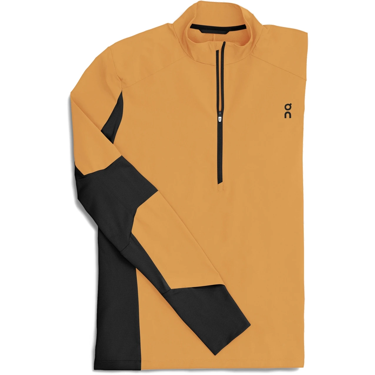 On Running On Trail Breaker Long Sleeve Running Shirt - Mango & Black 4 On Running On Trail Breaker Long Sleeve Running Shirt - Mango & Black - Image 4