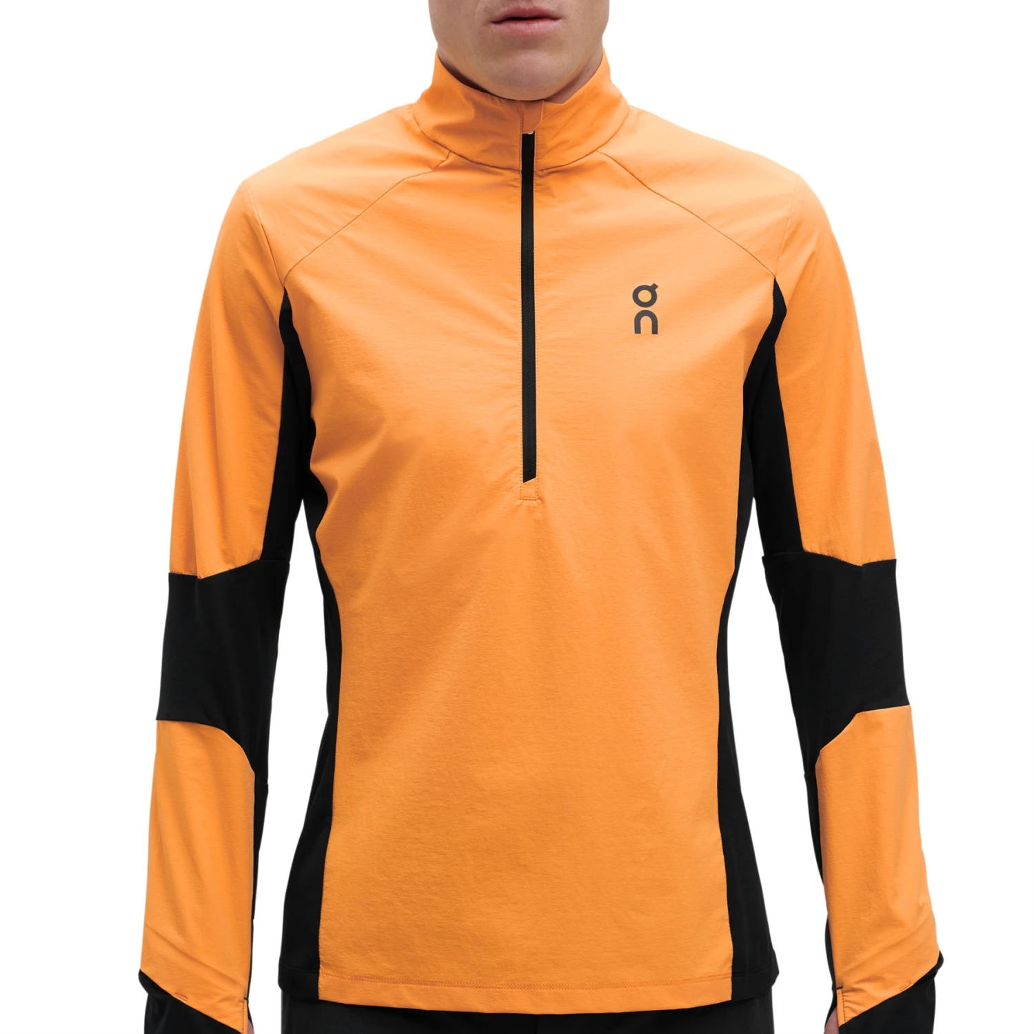On Running On Trail Breaker Long Sleeve Running Shirt - Mango & Black 9 On Running On Trail Breaker Long Sleeve Running Shirt - Mango & Black - Image 9