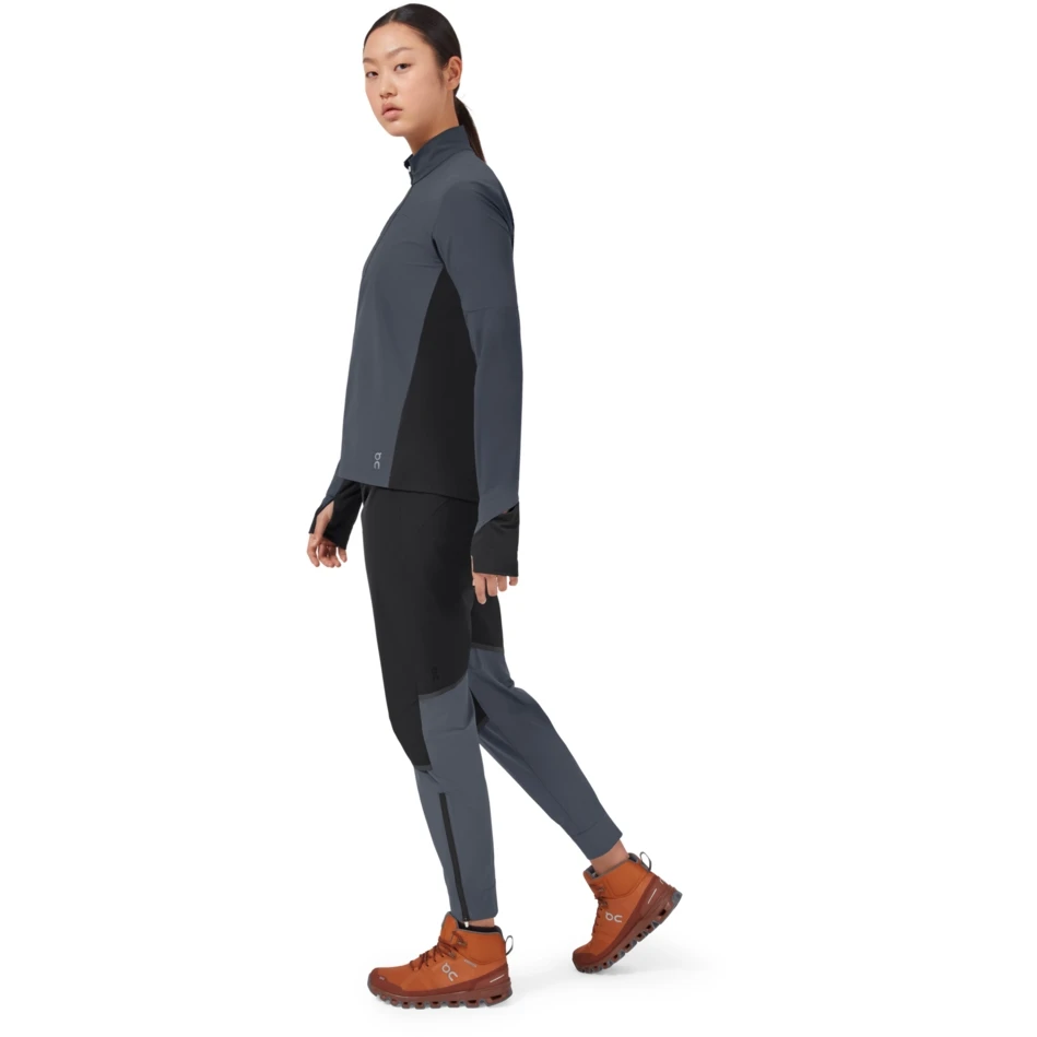 On Running On Trail Breaker Women Long Sleeve Running Shirt - Dark & Black 2 On Running On Trail Breaker Women Long Sleeve Running Shirt - Dark & Black - Image 2