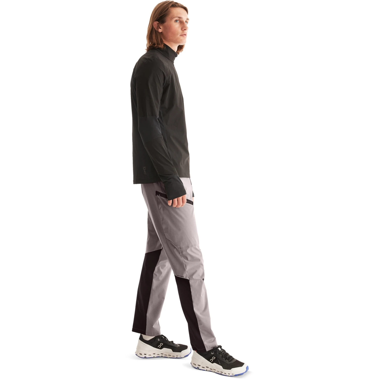 On Running On Trek Pants - Zinc & Black 6 On Running On Trek Pants - Zinc & Black - Image 6