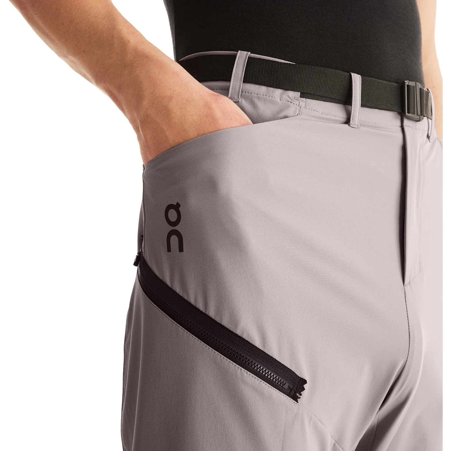 On Running On Trek Pants - Zinc & Black 2 On Running On Trek Pants - Zinc & Black - Image 2