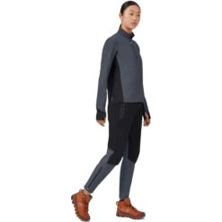 On Running On Waterproof Pants Women - Black & Dark -On Running Shop on waterproof pants women black dark 3 949192