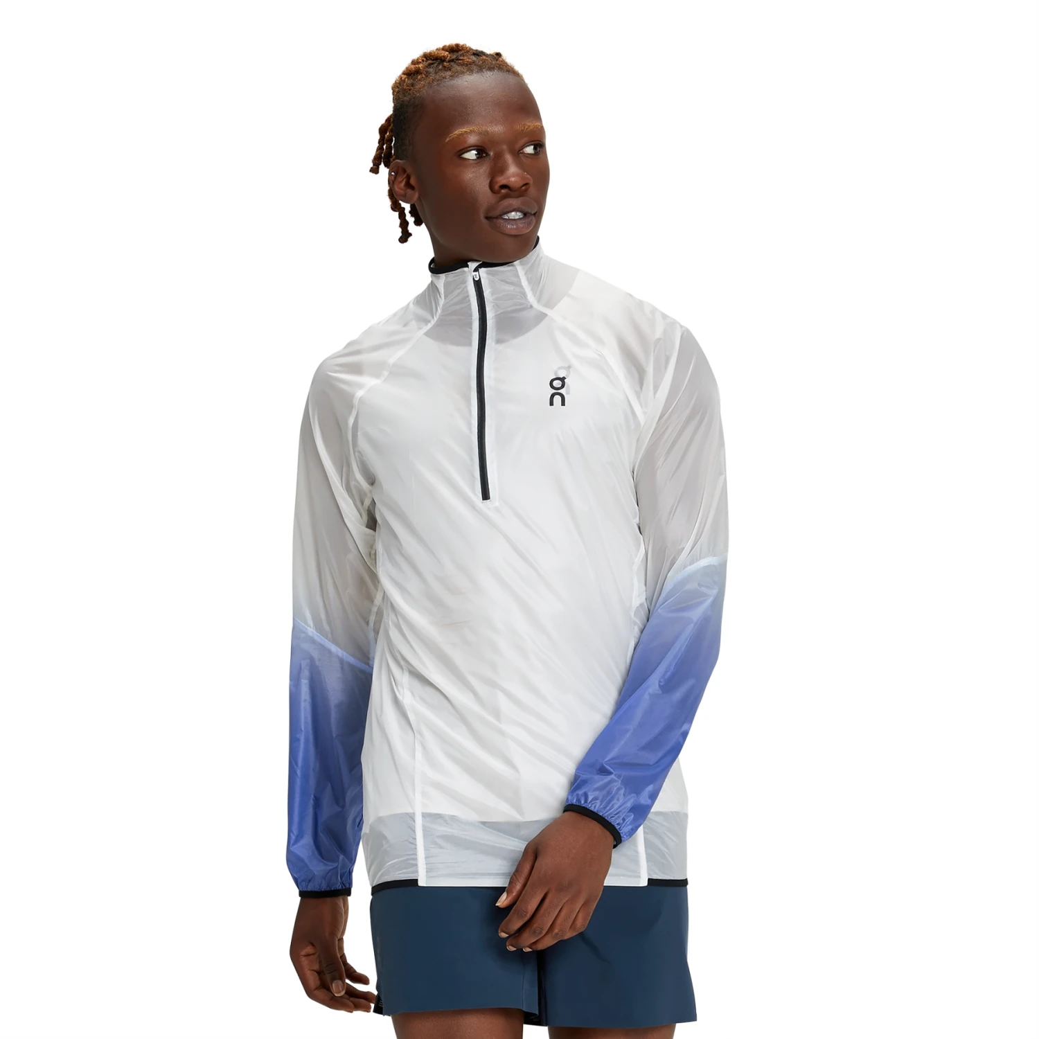 On Running On Zero Jacket - Undyed-White & Cobalt 1 On Running On Zero Jacket - Undyed-White & Cobalt
