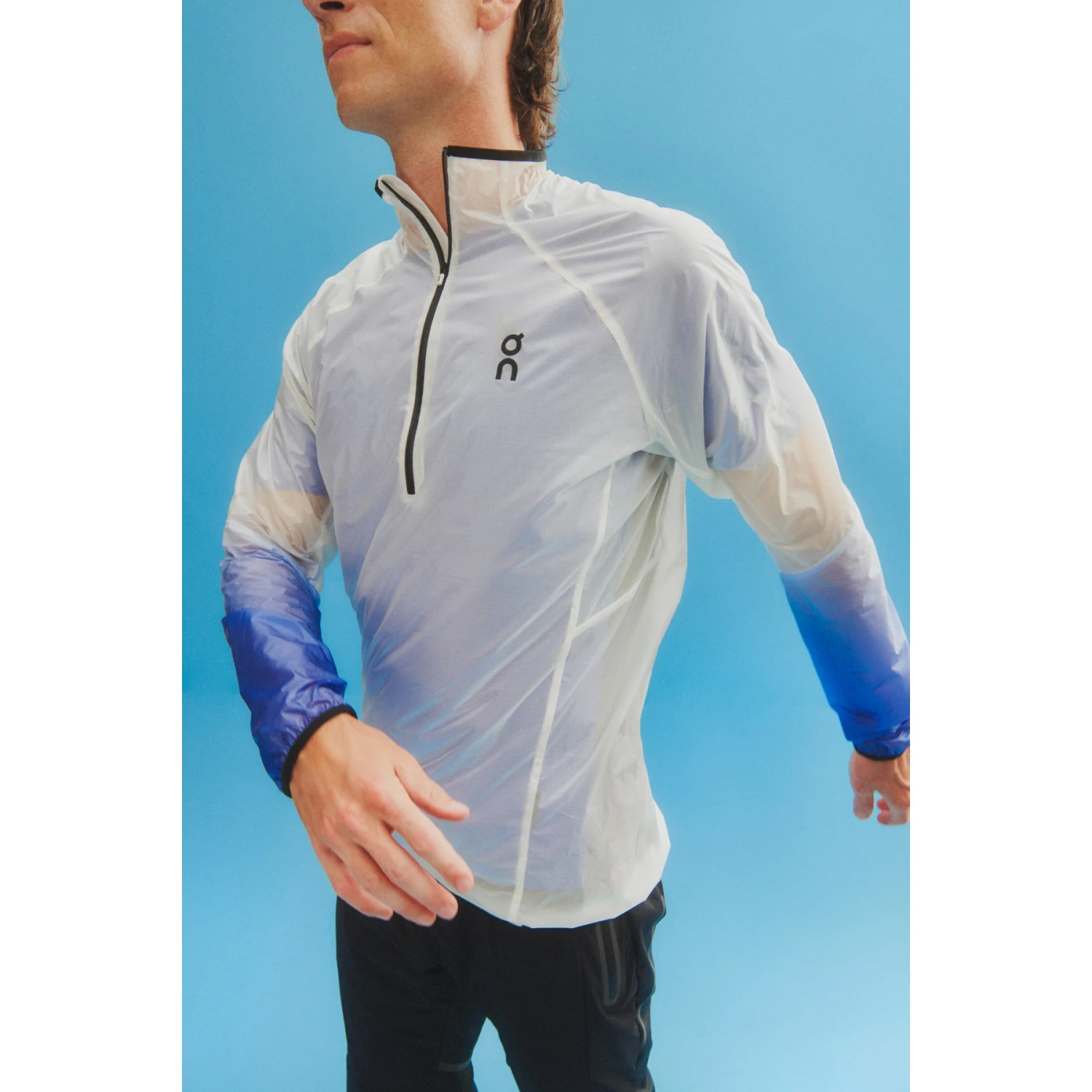 On Running On Zero Jacket - Undyed-White & Cobalt 12 On Running On Zero Jacket - Undyed-White & Cobalt - Image 12