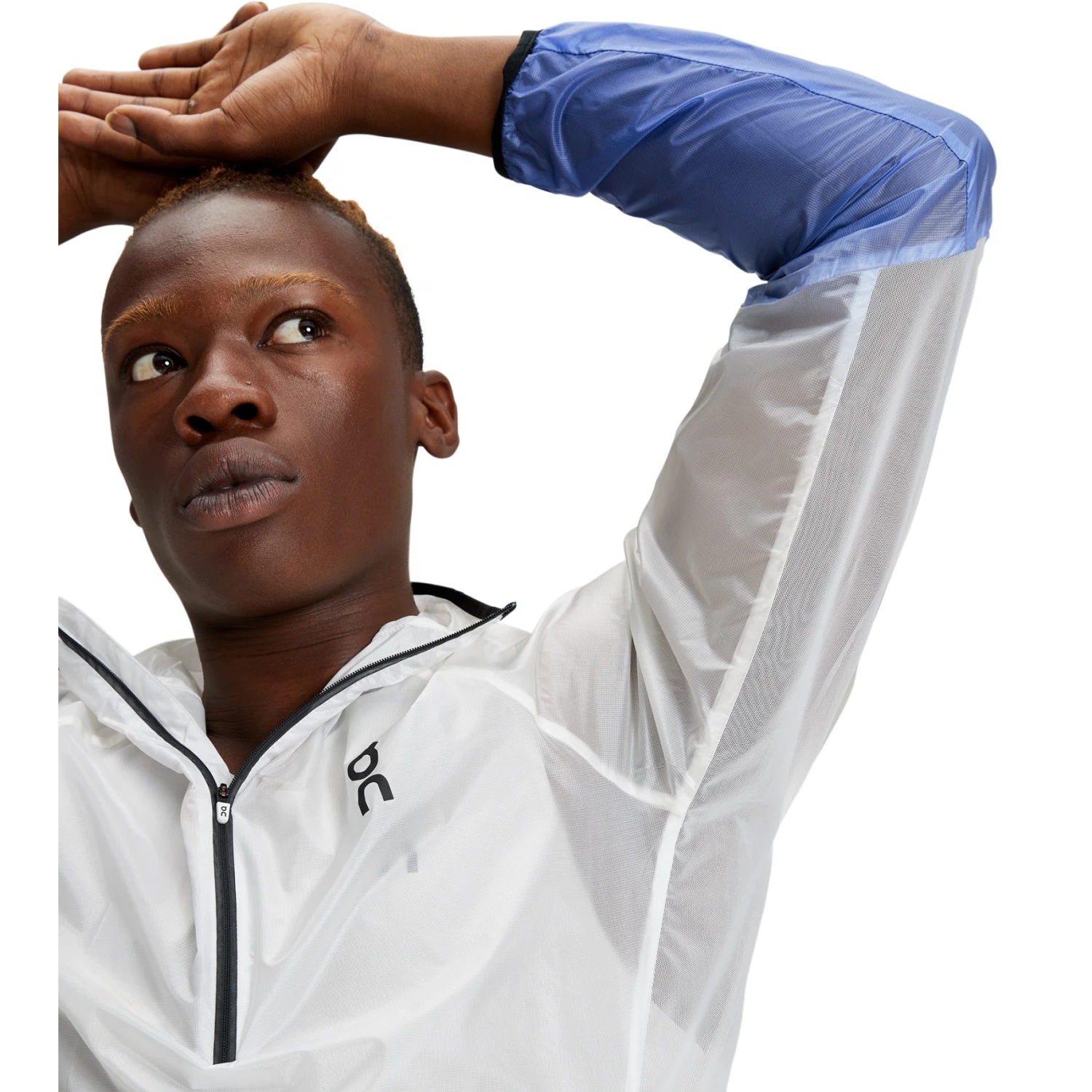 On Running On Zero Jacket - Undyed-White & Cobalt 7 On Running On Zero Jacket - Undyed-White & Cobalt - Image 7